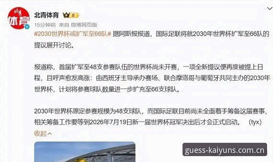 2030世界杯扩军66队完整指南：中国男足参赛机会与赛事动态解析